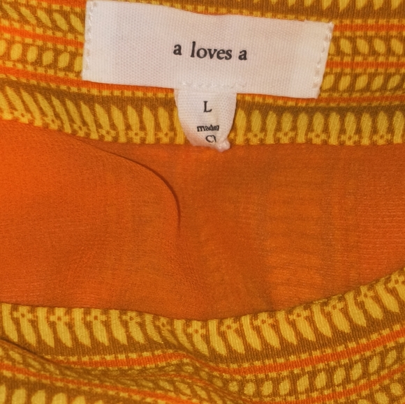 A Loves A Tier Print Square Neck Sleeveless Maxi Dress Size L MSRP $129 - Picture 6 of 7